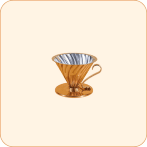 COFFEE - HOT BREW PAPER DRIP 1 4 CUPS COPPER METAL MATERIAL SKU_ VDP-02CP